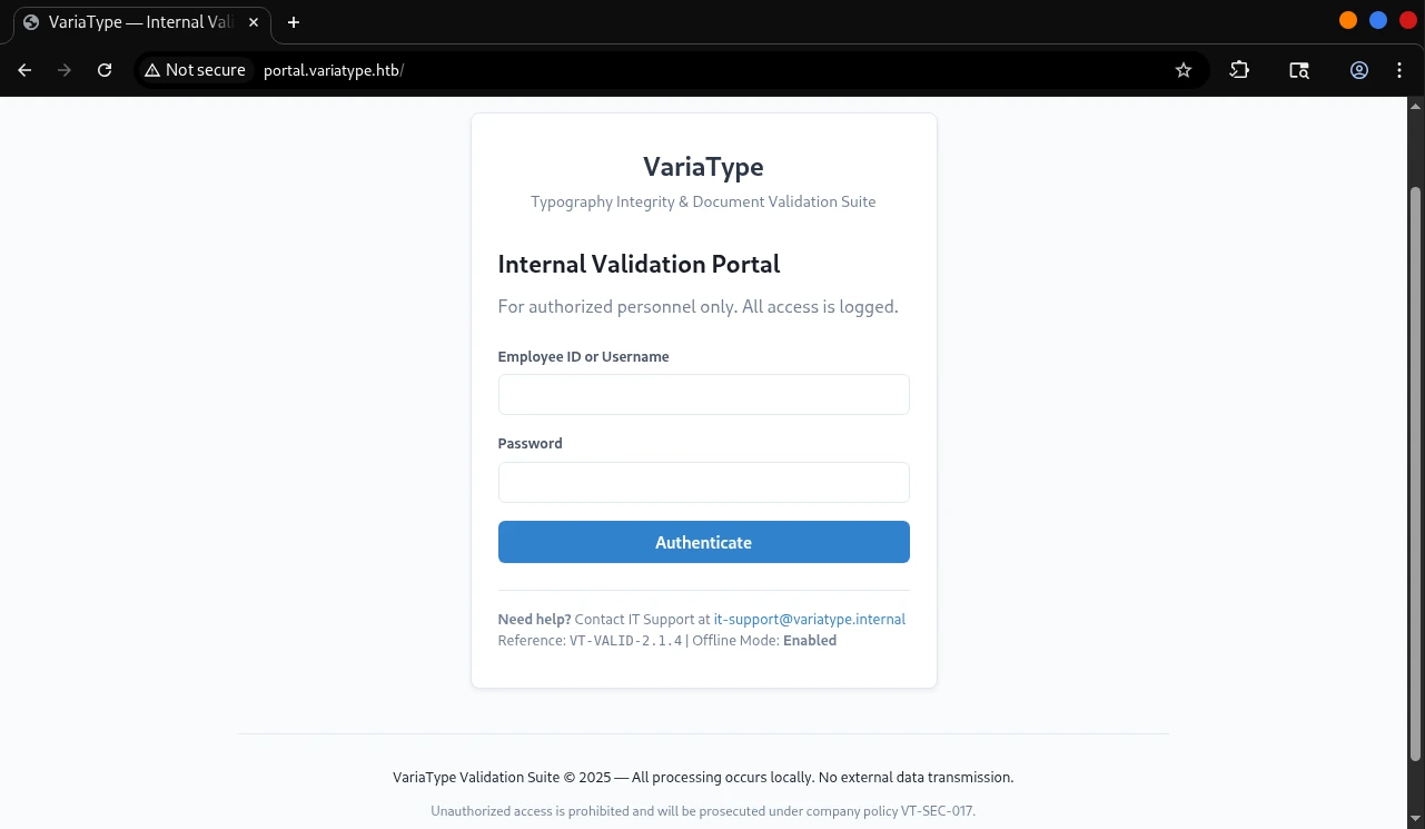 VariaType WriteUp