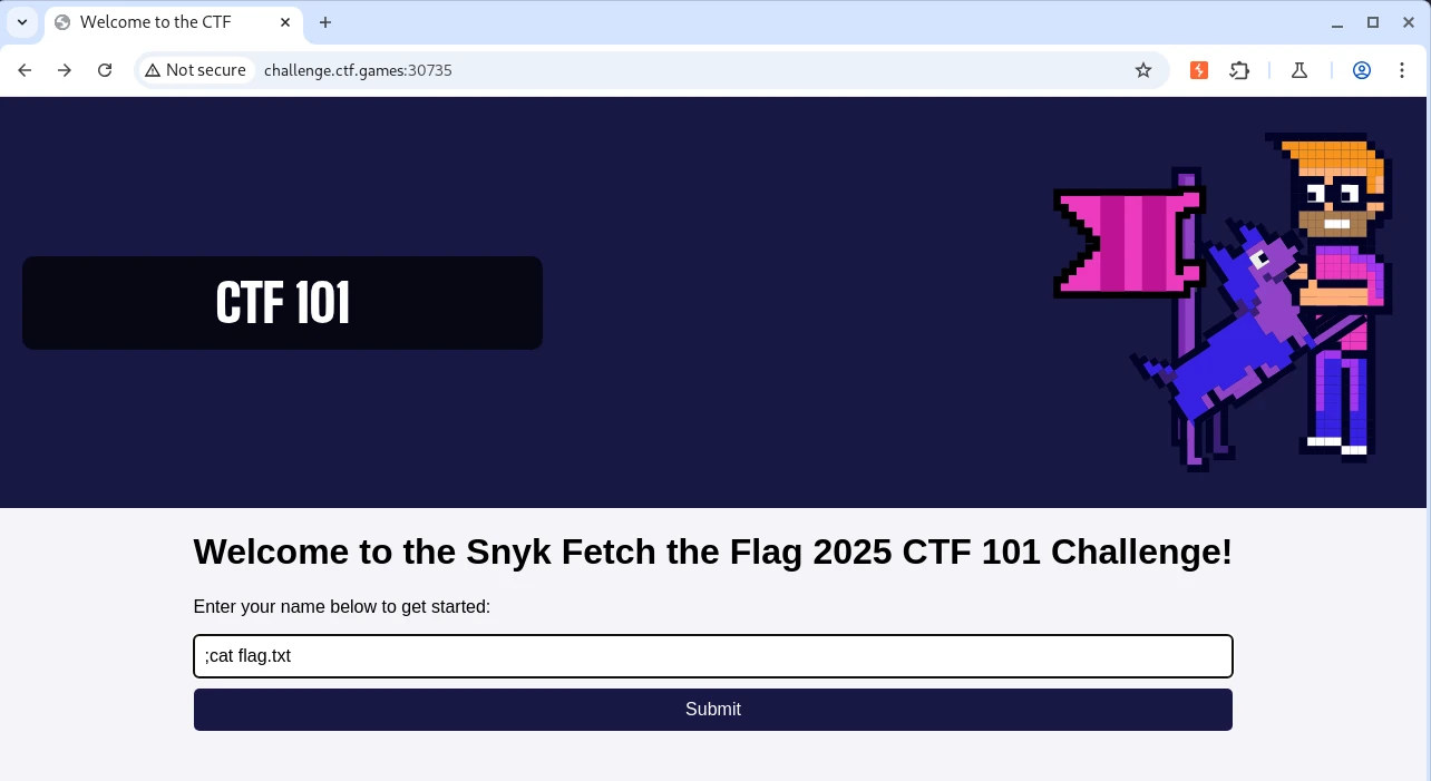 Snyk Fetch The Flag - CTF 101